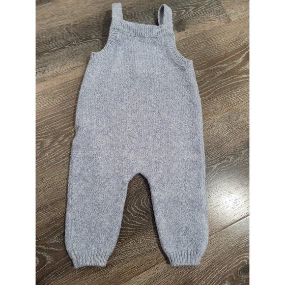 Janie and Jack Blue Knit Baby Boy Overalls‎ Size 3 - 6 months #6 - Picture 2 of 4